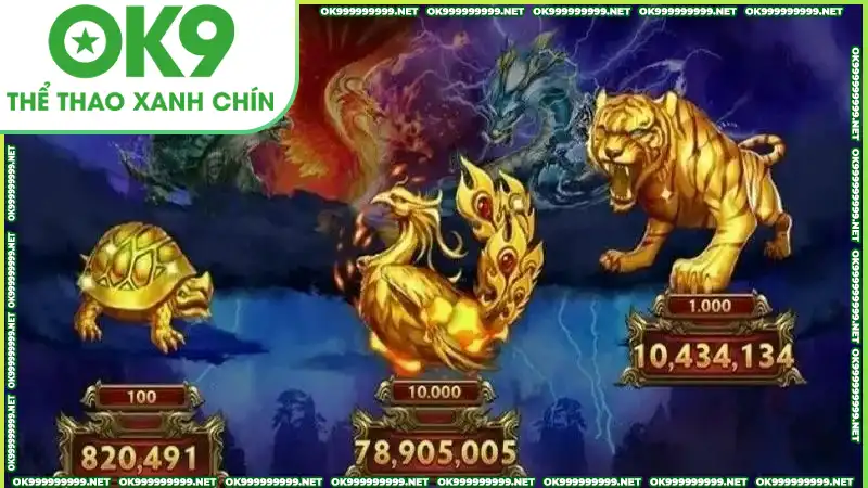 OK9 có hệ số trả thưởng siêu cao OK9 có hệ số trả thưởng siêu cao